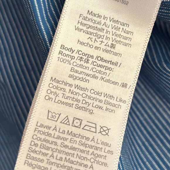 NWOT Square-Neck Top in Pinstripe (size L) - Picture 3 of 4